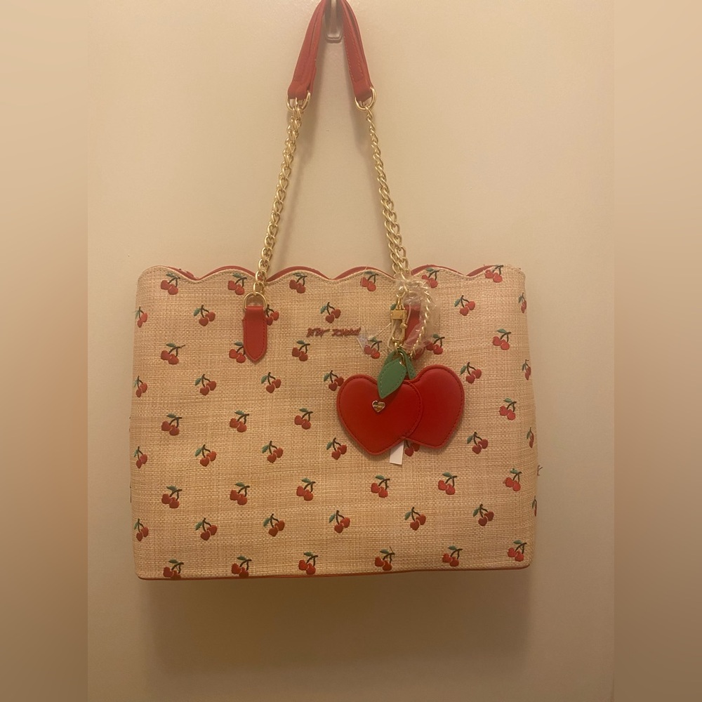 Betsey Johnson Cherry Tote - Red and Cream